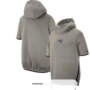 Men's Nike Gray Los Angeles Rams Sideline Repel Short Sleeve Pullover Hoodie